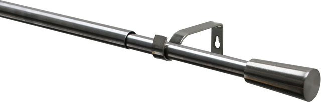 Gardinia Gardinenstangen-Set Kos Cone aus Edelstahl in Silber, ausziehbar von 120 bis 210 cm, Durchmesser: 16/19 mm - Bild 1