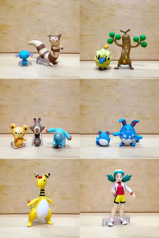 Bandai Pokemon Blind Box Anime Action Figure Kawaii Desktop Ornament aus Kunststoff, mehrfarbig - Bild 3