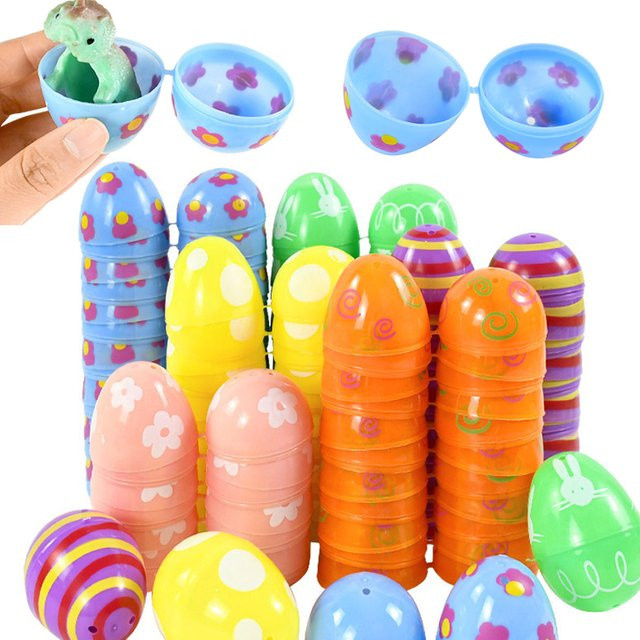 12 Stück Befüllbare Ostern-Eier als Candy Box für Party-Geschenke und Kinder-Goodies, Mehrfarbig, Kunststoff - Bild 1