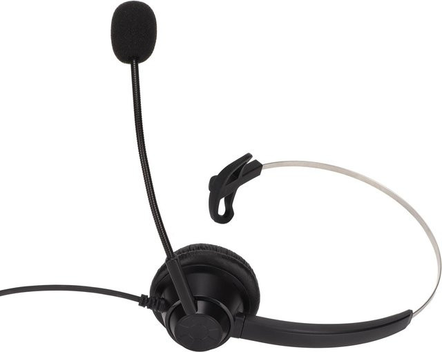 DIYelecs H360-3.5VA Einseitiges Monoaurales Headset Schwarz mit Geräuschunterdrückung und Lautstärkeregelung über 3,5 mm Klinke - Bild 1
