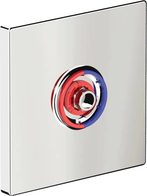 Delabie Abdeckplatte für TEMPOMIX 3 UP, verchromt, B/B: 160 x 160 mm - Bild 1