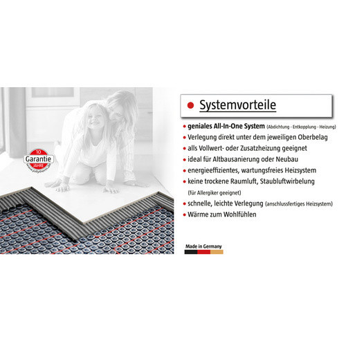 Bella Jolly Elektro-Fußbodenheizung Terraheat PLUS, 5 m², bunt - Bild 1