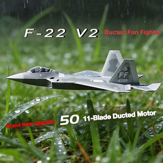 FMS F22 V2 Raptor, ferngesteuertes Flugzeug, 6CH, 50mm, Kanalmodelljäger - Bild 1
