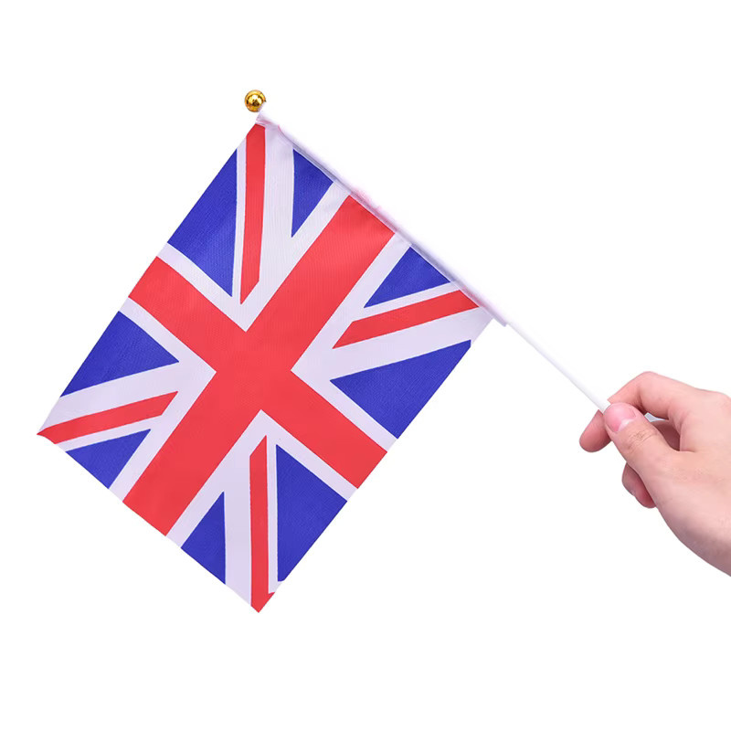 10 Stück England-Nationalflaggen von JETTING mit Kunststoff-Flaggenmasten, B/H: 21 x 14 cm - Bild 2