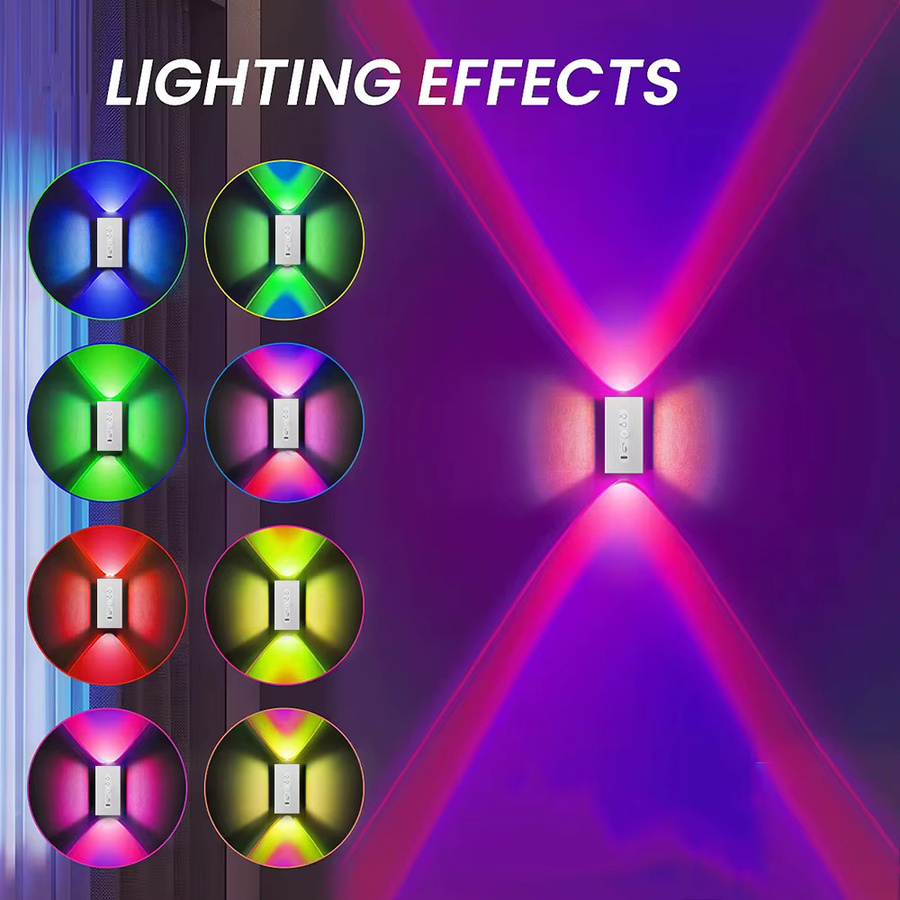 Leclstar Intelligentes Magnetisches Nachtlicht mit Bewegungssensor und RGB-Umgebungslicht, USB wiederaufladbar, Weiß - Bild 3
