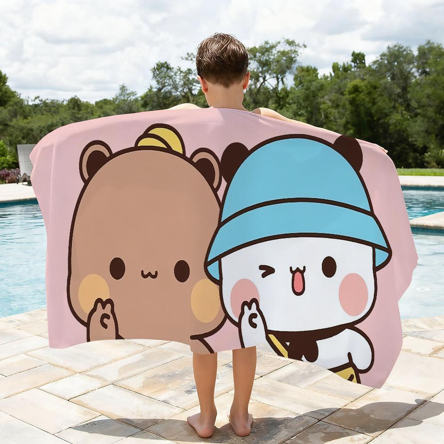 Bubu Dudu Cartoon Handtuch schnelltrocknend und weich, weiß/mehrfarbig, Breite: 40 cm, Höhe: 60 cm - Bild 1