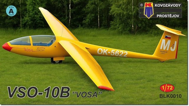 KP Models Oricon Segelflugzeug VSO-10B, Plastikmodellbausatz, 1/72, schwarz - Bild 1
