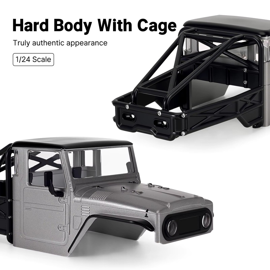 INJORA IR40-24 Half Truck Hartkörper mit Käfig, 1:24, Zubehör - Bild 2