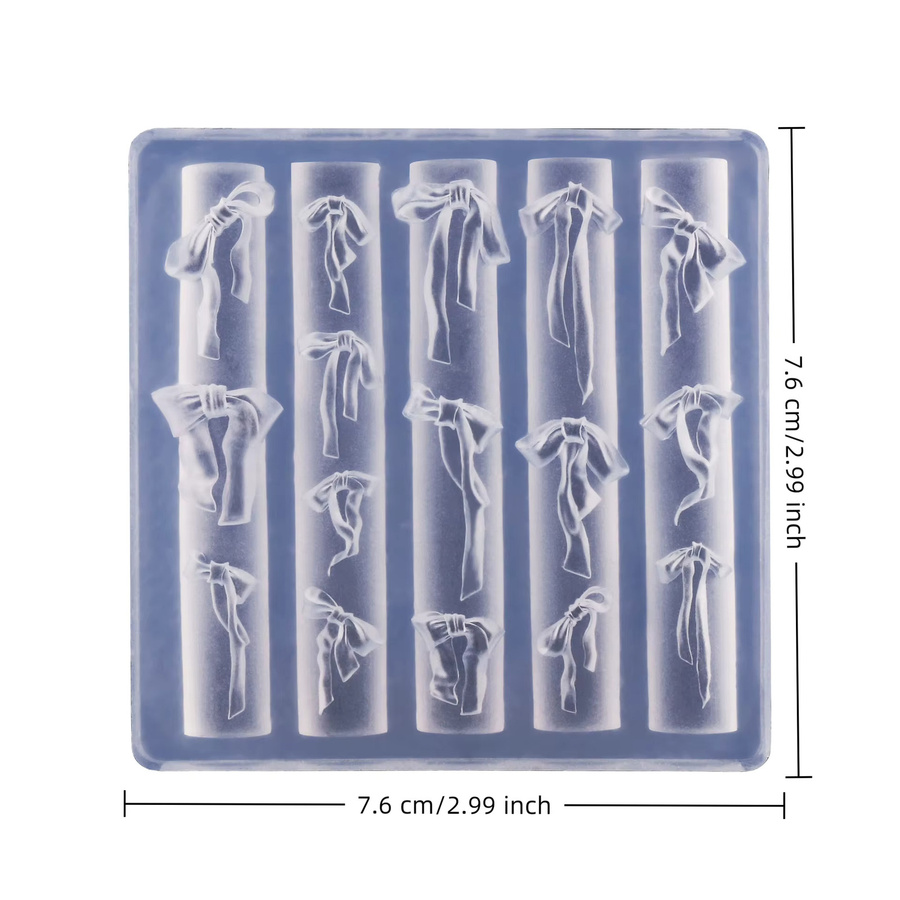 Silikon-Nagelkunstform mit Schleifenmuster, Relief-Design - Bild 4