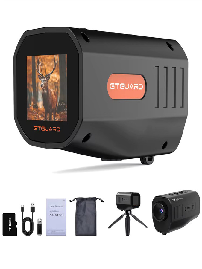 GTGUARD N3 Monokulares Nachtsichtgerät in Schwarz mit 5x Digitalzoom, 1080P HD Videoaufnahme und 850nm IR-LED für die Nutzung bei völliger Dunkelheit - Bild 3