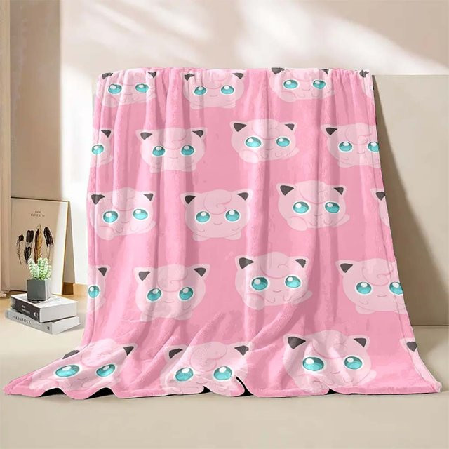 Weiche Pokémon Pummeluff Fleece-Decke für Erwachsene und Kinder in Rosa, B/B: 150 x 180 cm - Bild 1