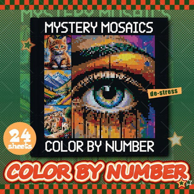 MYSTERY MOSAIC COLOR Malen nach Zahlen Set für Erwachsene in Multicolour - Bild 1