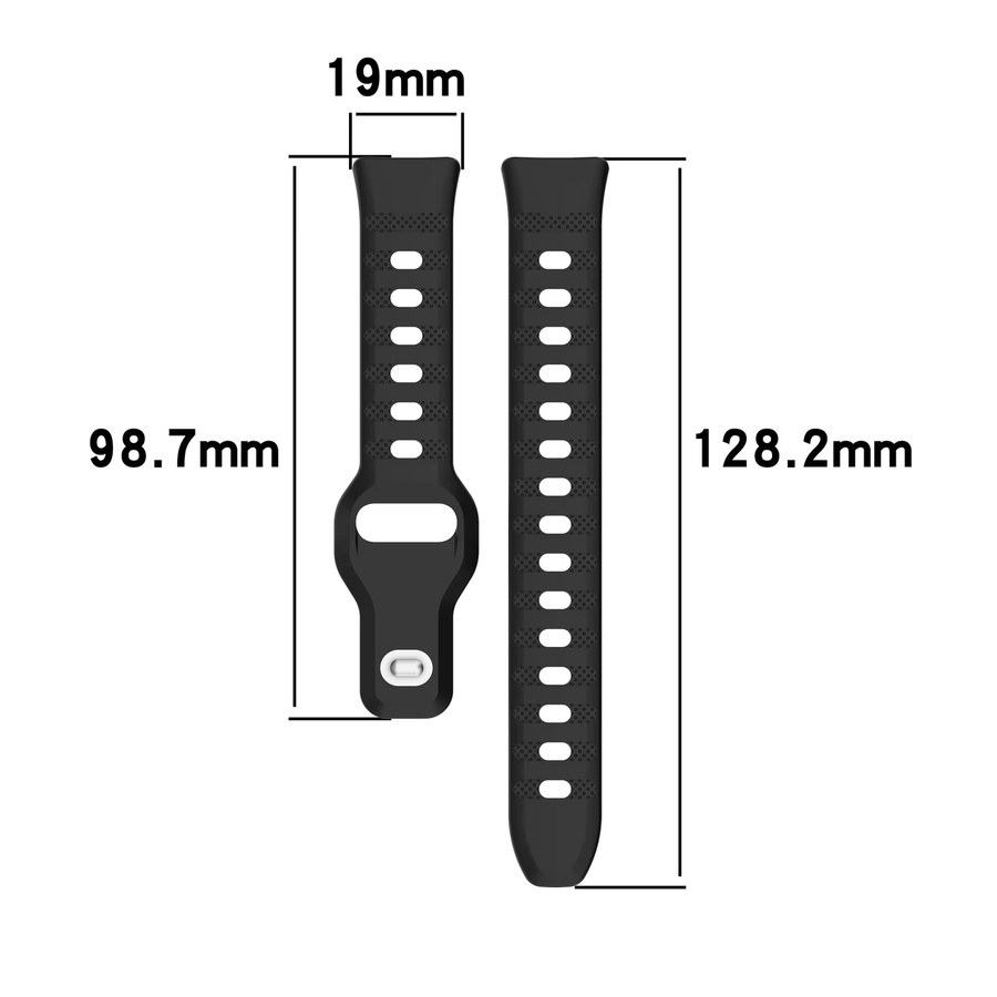 CAOWTAN Uhrenarmband Silikon, Schwarz, für Huawei Bands 10/9/8 NFC - Bild 6