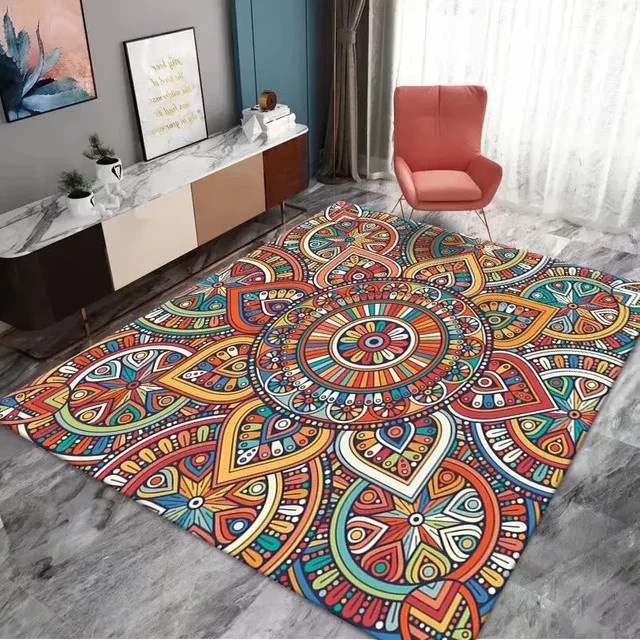 VIKAMA Vintage Kristall-Samt-Teppich für Wohnzimmer und Schlafzimmer - Bild 1