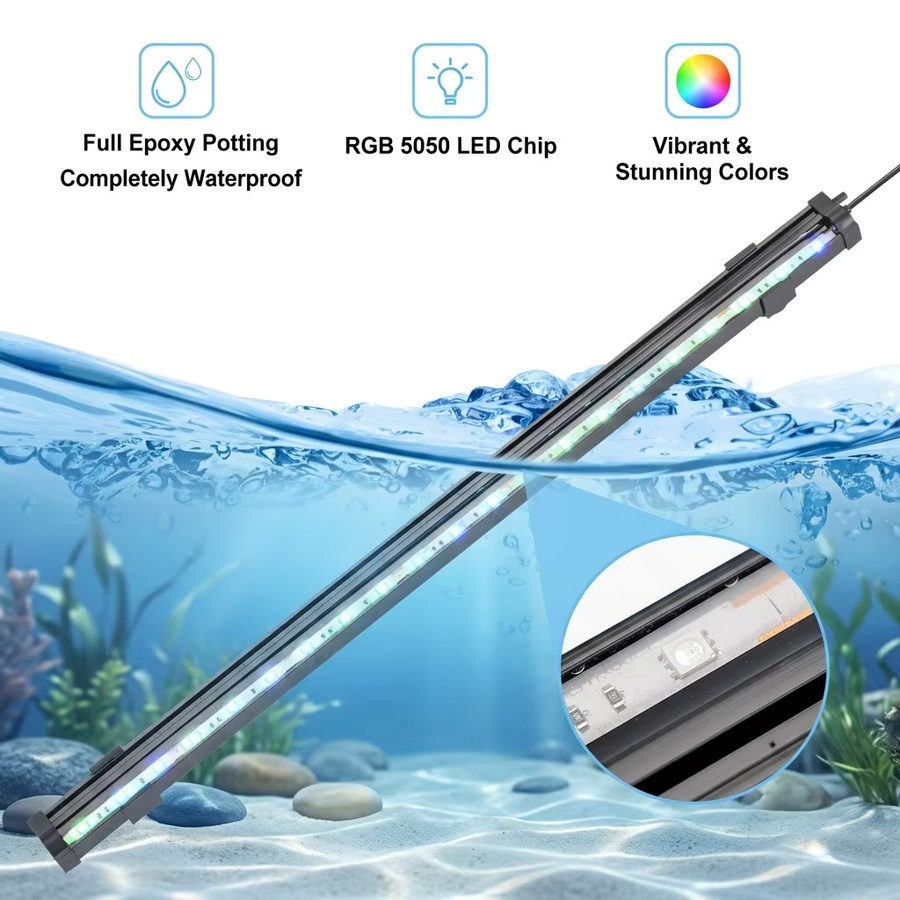SEVEN MASTER USB LED Aquarium-Luftblasenlicht mit RGB-Farbwechsel in Schwarz - Bild 3