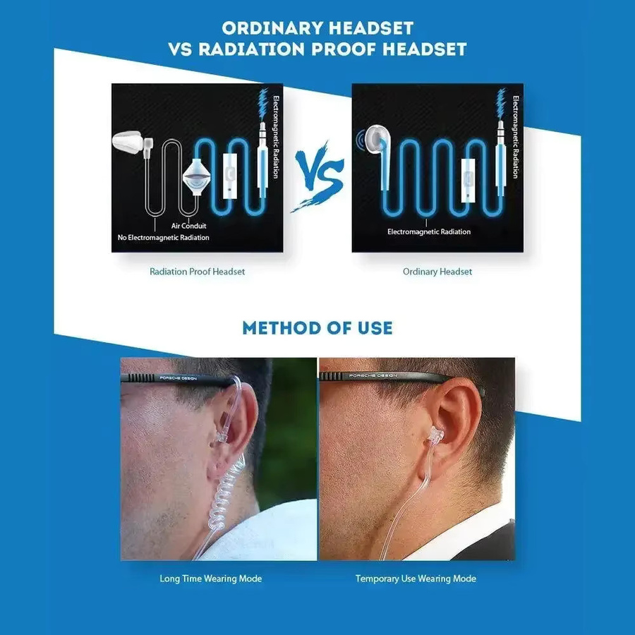 Stereo In-Ear Kopfhörer mit Akustikstrahlungsschutz und Mikrofon-Lautstärkeregler in Schwarz mit 3,5 mm Klinkenanschluss - Bild 3