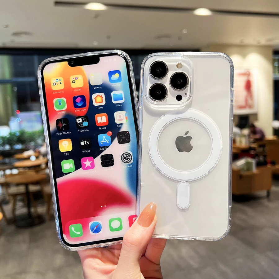 Magnetische MagSafe Schutzhülle für iPhone 11 bis iPhone 17 Pro Max in Transparent - Bild 5