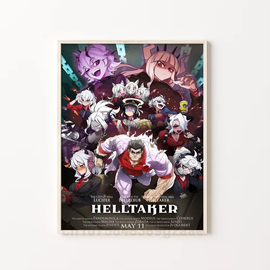 Helltaker Anime-Poster als selbstklebender wasserfester Papieraufkleber in Mehrfarben für deine Wanddekoration - Bild 7