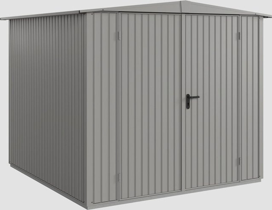 Ecostar Gerätehaus Trend-S aus Metall in Grau mit Doppeltür, B/H/T: 238 x 216 x 238 cm - Bild 4