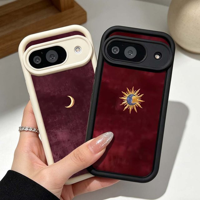 Handyhülle mit Sonnen- und Mondmuster für Google Pixel 10 9 8 7 Pro XL 9a 8a 7a in Multicolour - Bild 1