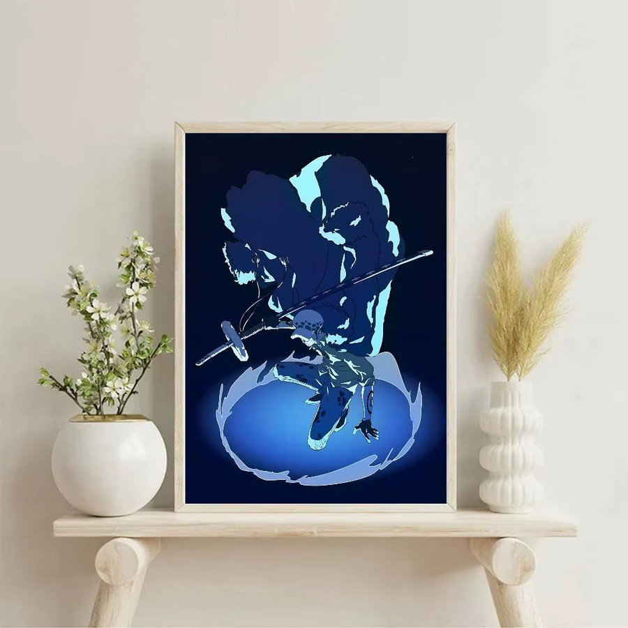 Selbstklebendes One Piece Poster mit Trafalgar D. Water Law Illustration für deine Wanddekoration - Bild 5