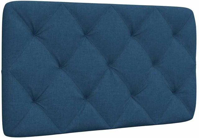 vidaXL Kopfteil-Kissen Blau mit Rauten-Heftung aus Polyestergewebe, Breite: 80 cm, Höhe: 200 cm - Bild 1
