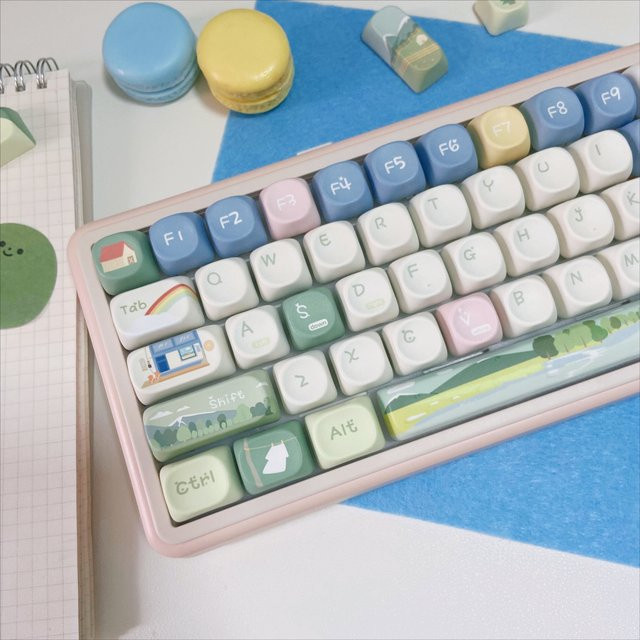 MOA Tastenkappen-Set im Landhausstil für mechanische Gaming-Tastaturen, Multicolour - Bild 1