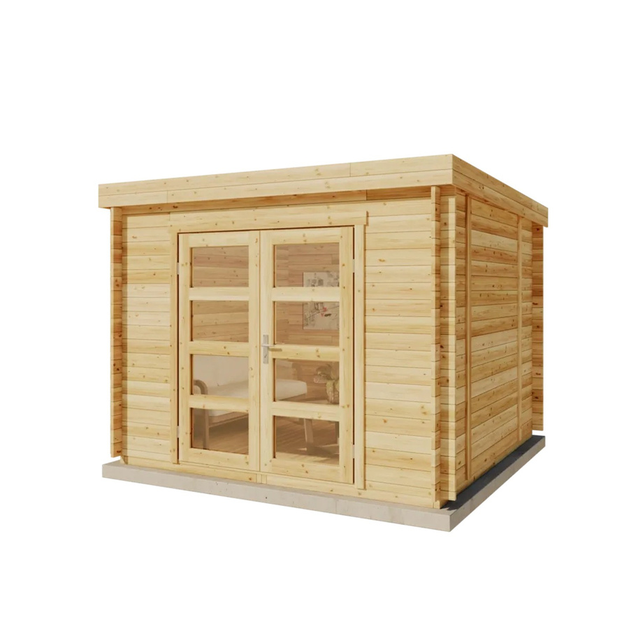 Alpholz Gartenhaus Set Paloma Sol Naturbelassen mit Dacheindeckung und Fußboden B/T: 304 x 304 cm - Bild 2