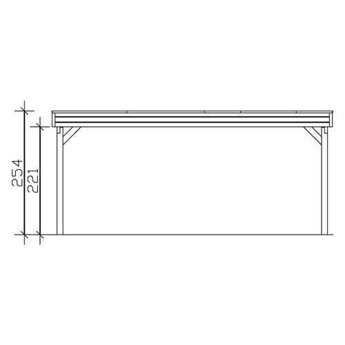 Skan Holz Carport Friesland in Schiefergrau mit Aluminiumdach, B/T: 557 x 555 cm, Höhe: 254 cm - Bild 3