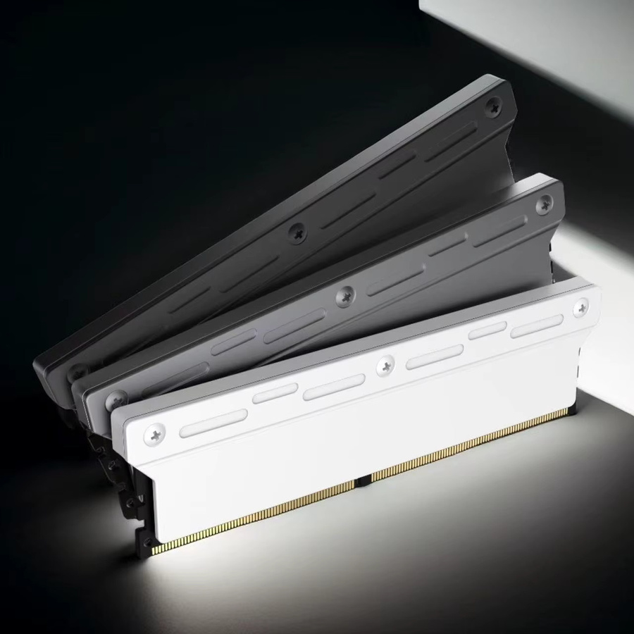 TEUCER Passiver RAM-Kühlkörper aus Aluminium für DDR2, DDR3, DDR4 und DDR5 Desktop-Speicher in Schwarz - Bild 4