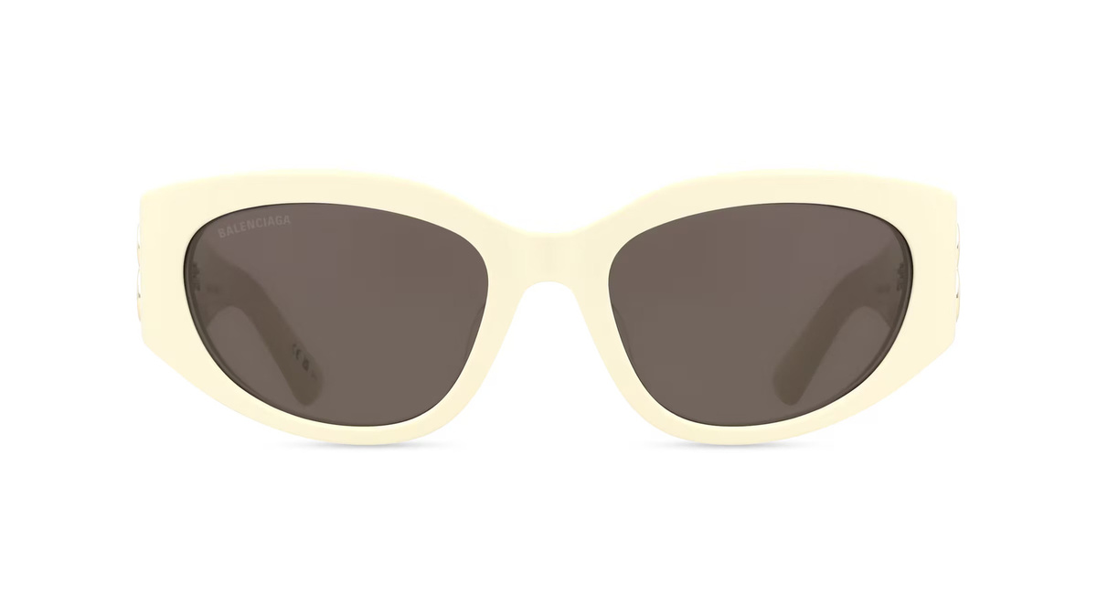 Balenciaga Sonnenbrille, Oval, Acetat, weiß, Damen - Bild 1