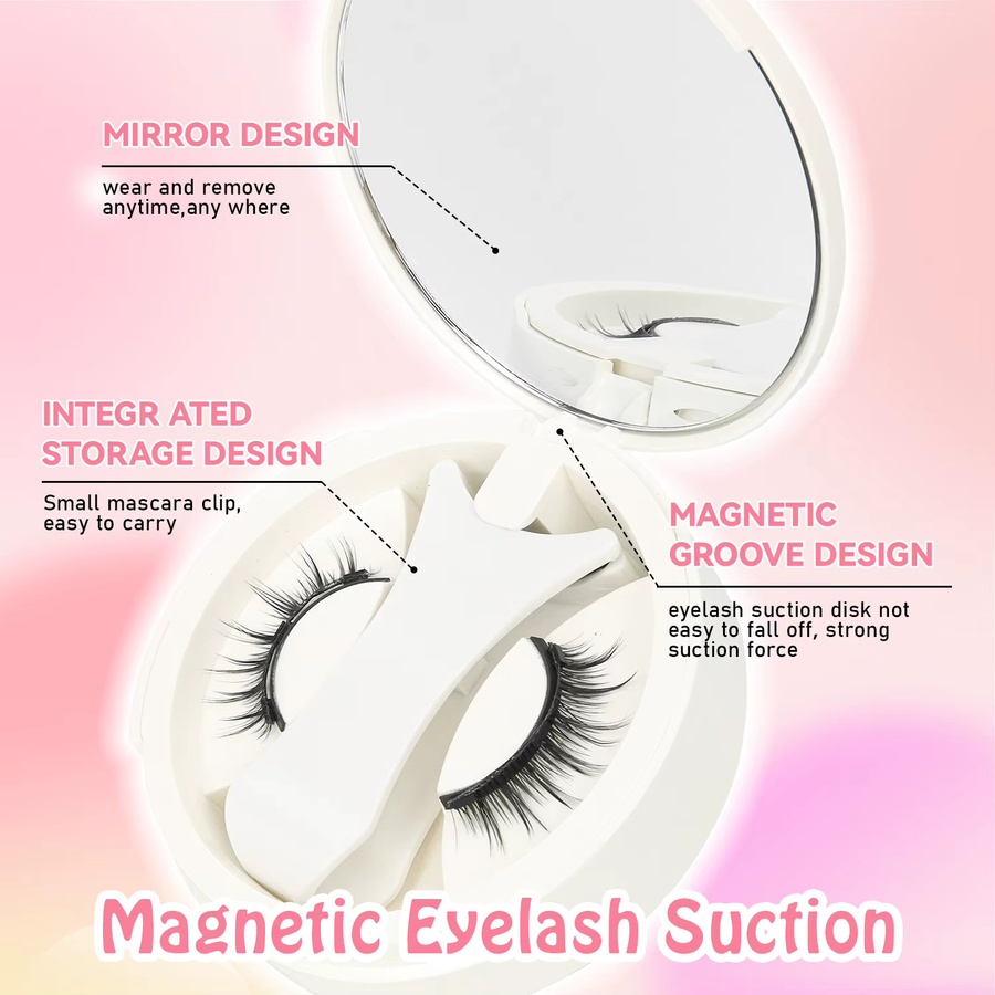 Batownly Shy-2555 Magnetische künstliche Wimpern, natürlich, 1 Paar - Bild 2