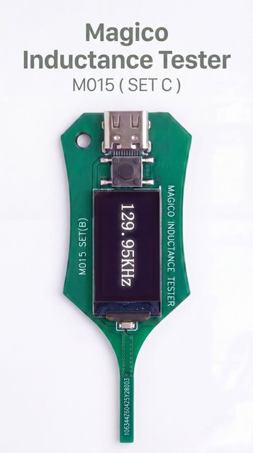 Magico Elektromagnetischer Frequenzanalysator in Grün – USB Typ-C 5V Induktivitätstester für die berührungslose Prüfung von Induktoren - Bild 1