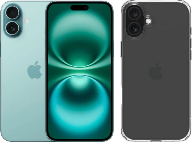 Apple iPhone 16 Plus 128GB Grün mit transparentem BlueBuilt Protective Backcover - Bild 1