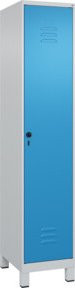 C+P Spind Classic PLUS Garderobenschrank mit 1 Abteil, Stahlkonstruktion, Sicherheits-Drehriegel und 4 Garderobenhaken, H x B x T: 195 x 40 x 50 cm - Bild 1