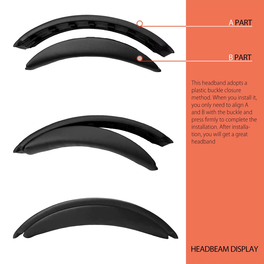 Ersatz-Kopfbandpolster für Bose QuietComfort QC35, QC35II und QC45 Kopfhörer in Schwarz oder Grau - Bild 3
