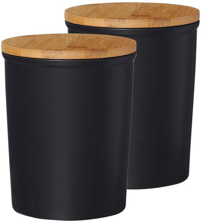 Ritzenhoff & Breker Vorratsdosen Jasper aus Keramik, Schwarz, 2er Set, 1,8 l pro Dose
