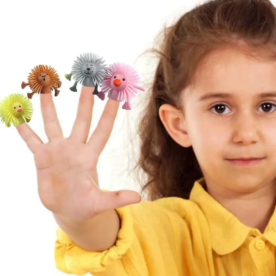 Meade Tierpuppen Fingerpuppen, Gummi, 4-teiliges Set, Bunt / Mehrfarbig - Bild 3
