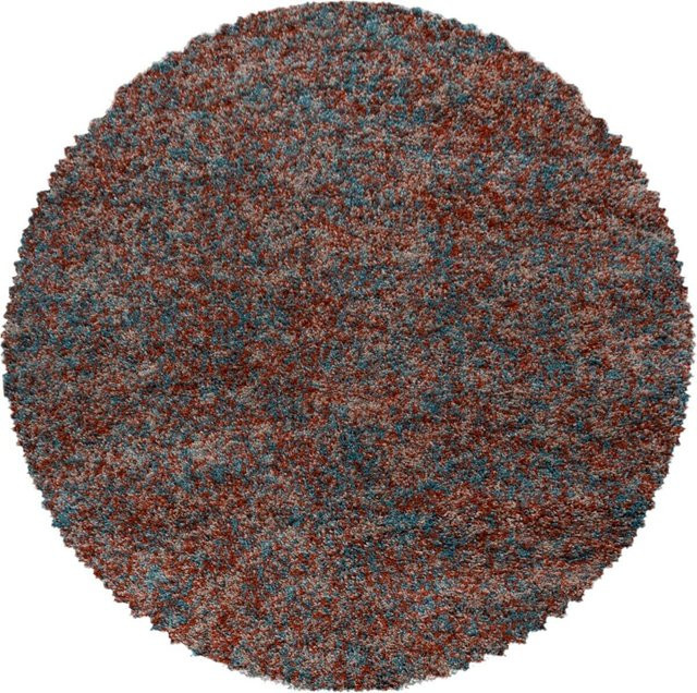 Ayyildiz Hochflorteppich Enjoy in Terrakotta meliert im Vintage-Stil, rund, Durchmesser: 200 cm - Bild 1