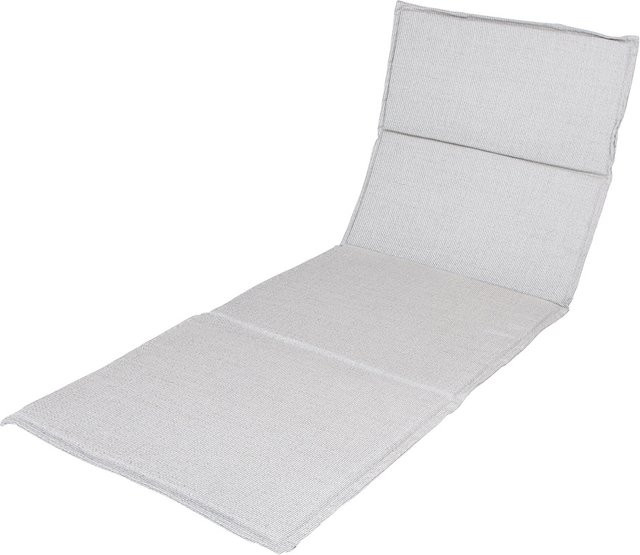 Stern Auflage Liege aus 100 % Polyacryl in Perlgrau, B/T/H: 201 x 67 x 3 cm - Bild 1