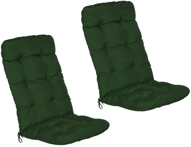 Beautissu Flair HL Hochlehner Polster Set Dunkelgrün, 6-teilig, B/T/H: 120 x 50 x 8 cm - Bild 1