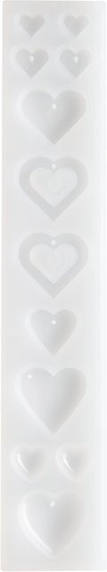 Rico Design Silikon Gießform Anhänger Herzen transparent - Bild 1