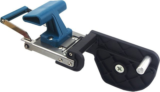 YOMO Kantenbandfräser für Holzbearbeitung in Blau mit Dual-Funktion für gerade und gebogene Kanten zur PVC-Kantenbandbearbeitung - Bild 1
