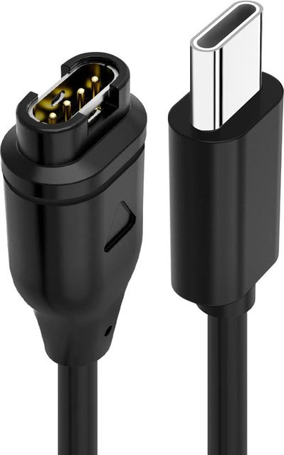 iHZCPRO USB-C Ladegerät für Garmin Vivoactive, Venu und Fenix Smartwatch in Schwarz - Bild 1