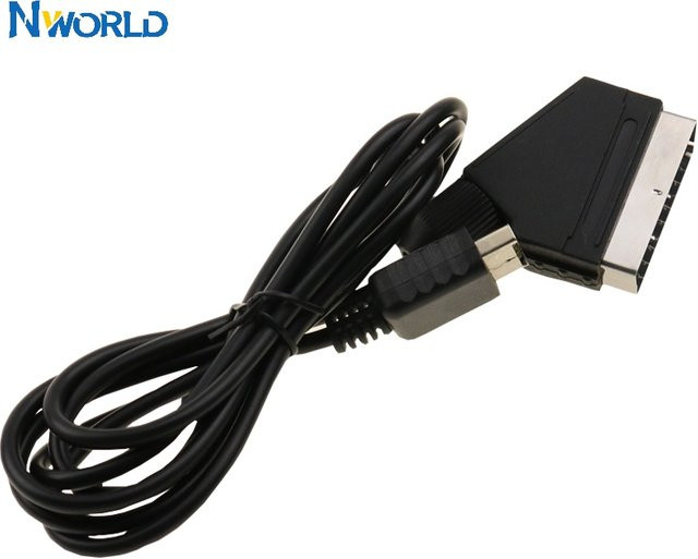 Sony RGB-Scart-AV-Kabel für PlayStation PS1 PS2 PS3 in Schwarz, Länge: 1,8 m - Bild 1