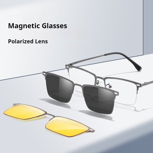 Cohk Sonnenbrille, Vollrand, rechteckig, Metall, Herren, polarisiert - Bild 1