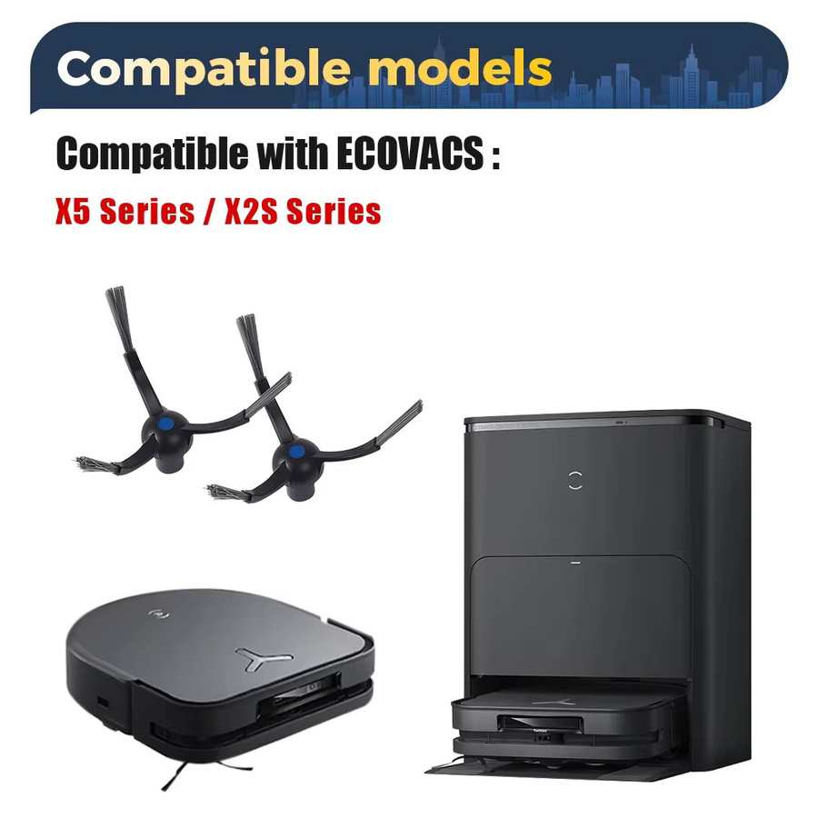 Ecovacs Seitenbürsten-Zubehör in Schwarz für X5 PRO, X5 PRO OMNI, X5 Pro Ultra, X5 Max, X5 OMNI und X2S Kehrroboter-Staubsauger Ersatzteile - Bild 2