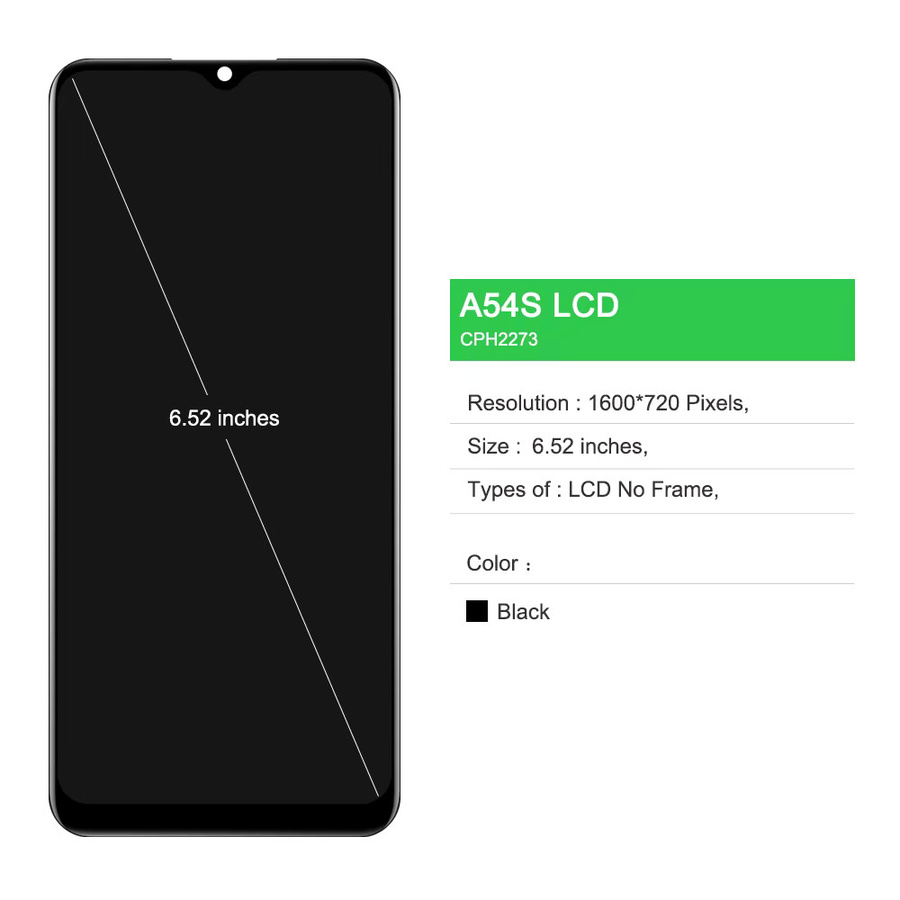 Oppo A54s CPH2273 LCD-Display Baugruppe mit Rahmen, 6,52 Zoll Touchscreen in Schwarz - Bild 2