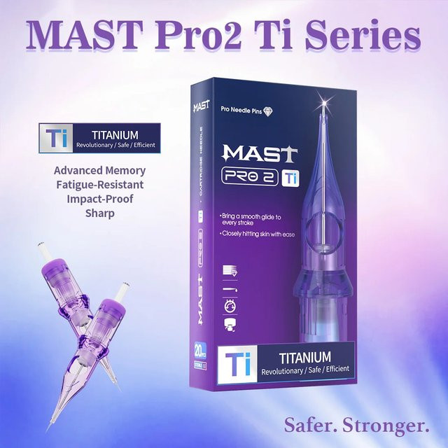 Mast Pro2 Ti Serie Tattoo Nadeln Patronen, 20 Stück, 1RL, 0,25/0,30/0,35mm - Bild 1