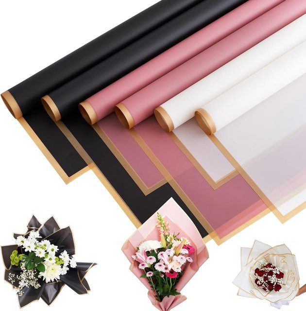 24-teiliges Geschenkpapier für Blumensträuße in Mehrfarben für Valentinstag und Partys - Bild 1